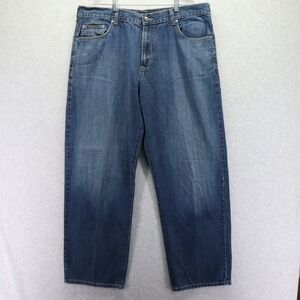 Calvin Klein Jeans Mens 40 Relaxed Straight Loose 5-Pocket Cotton‎ Denim Blue